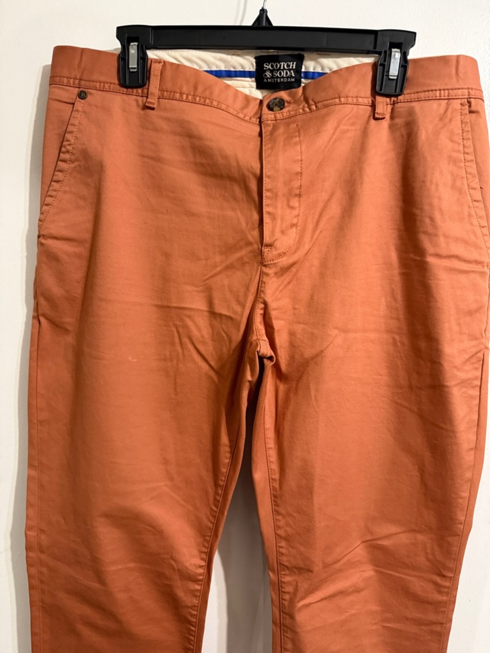 Scotch & Soda Men's Rust Orange Chino Pants
